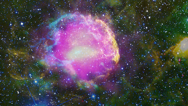 Supernova Remnant Produces Cosmic Rays (IC443)
