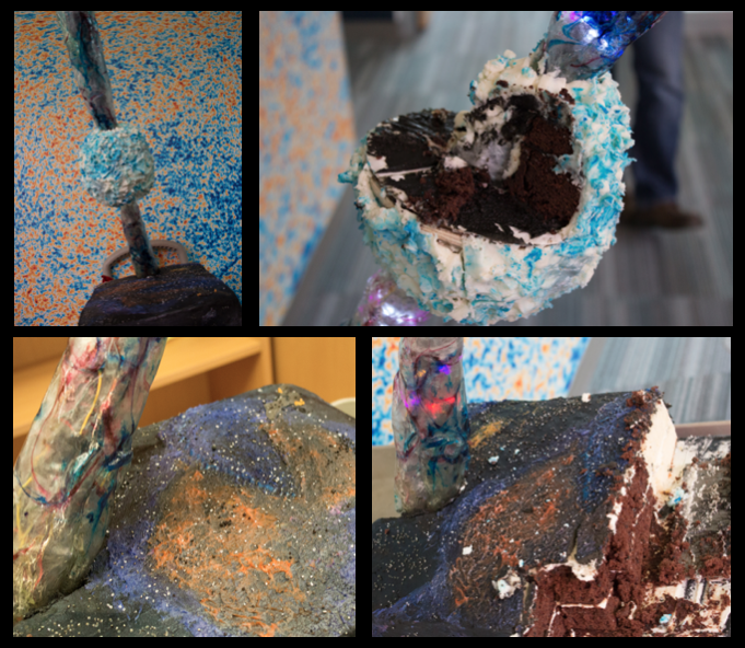 Pictures of the Fermi GRB cake before and after consumption