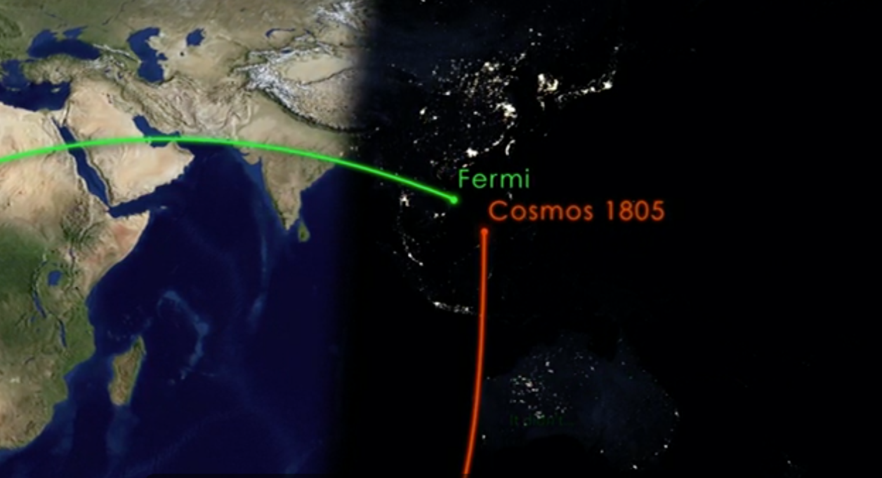 Fermi nears collision with Russian satellite