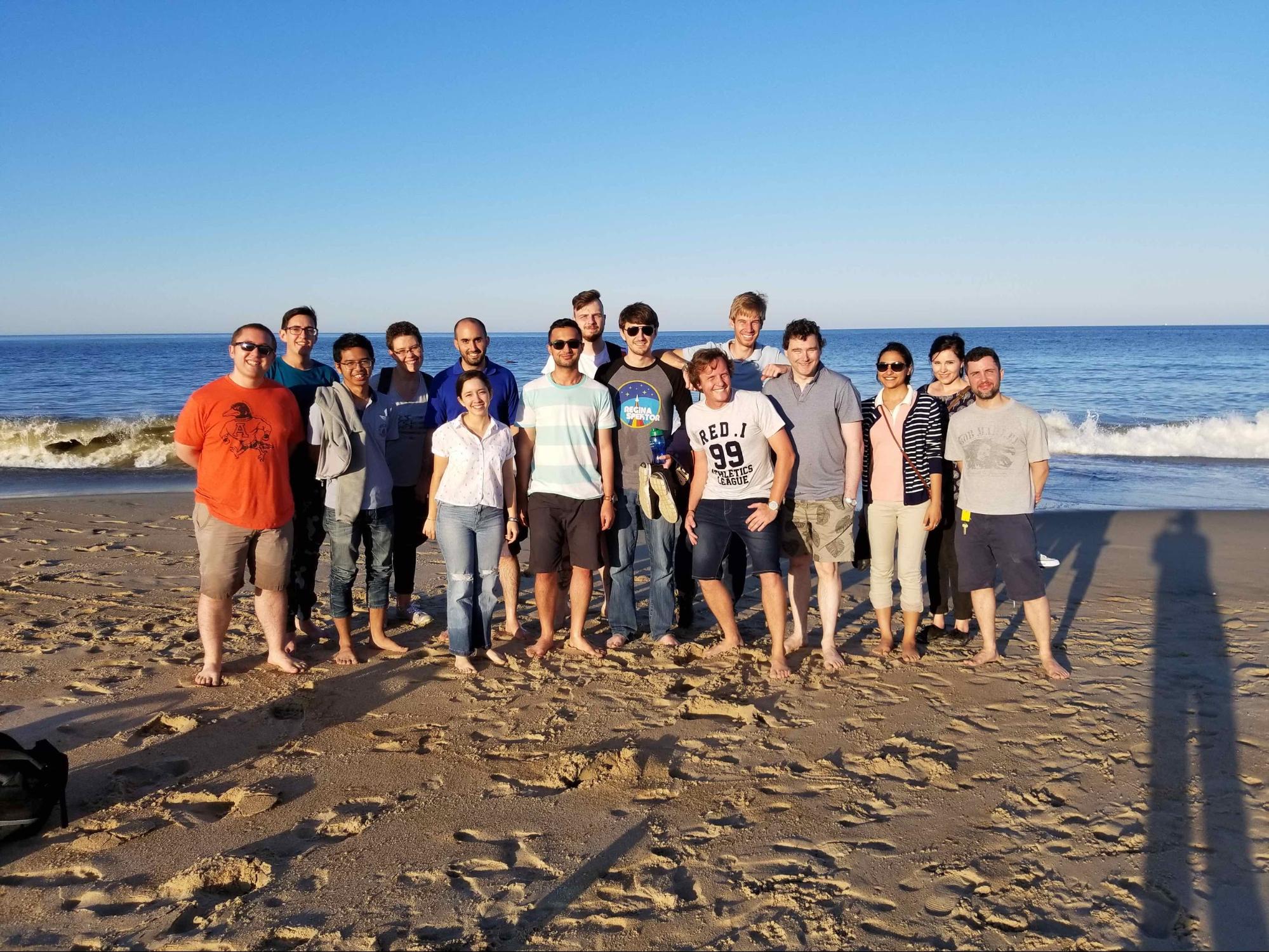 Fermi Summer School students have a beach day