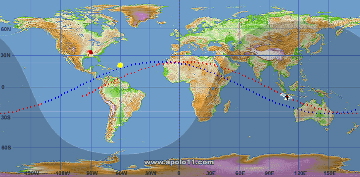 SATView shows Fermi's location in
real time