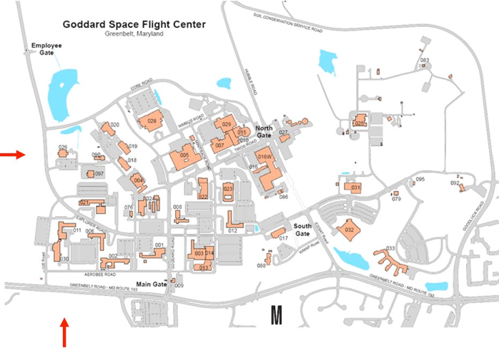goddard space flight center map