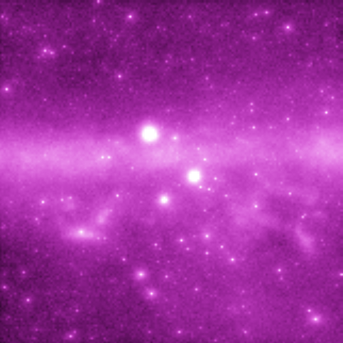 Simulated GLAST Image of Galactic Anticenter