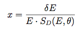 Equation for scaled energy dispersion